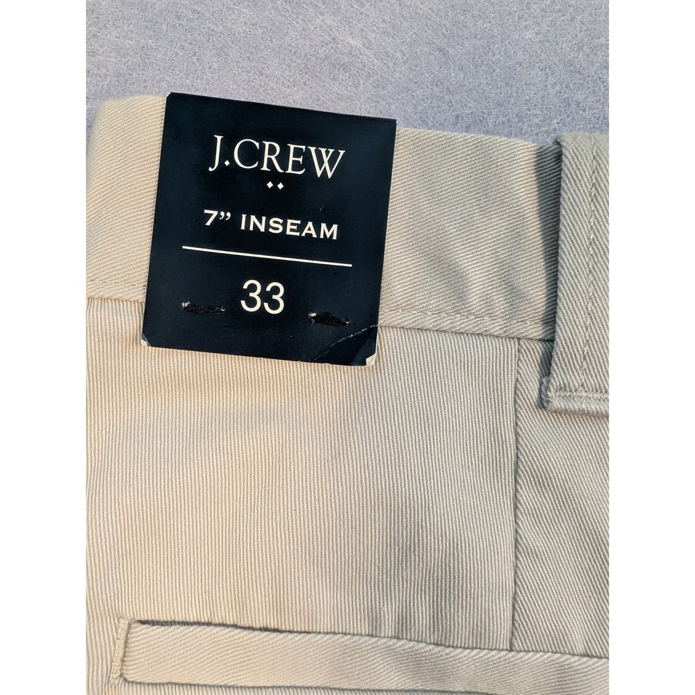 J.Crew Chino Shorts Mens 33 Stone 7" Inseam Stretch Cotton Twill NWT - Picture 4 of 5